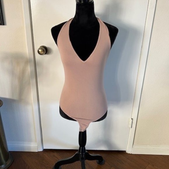 Free People Plunging Neck and Back Bodysuit with Snap Closure - Size M/L - Picture 1 of 5